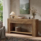 70.9-Inch Console Table, Farmhouse Fluted Sofa Table for Entryway and Living Room