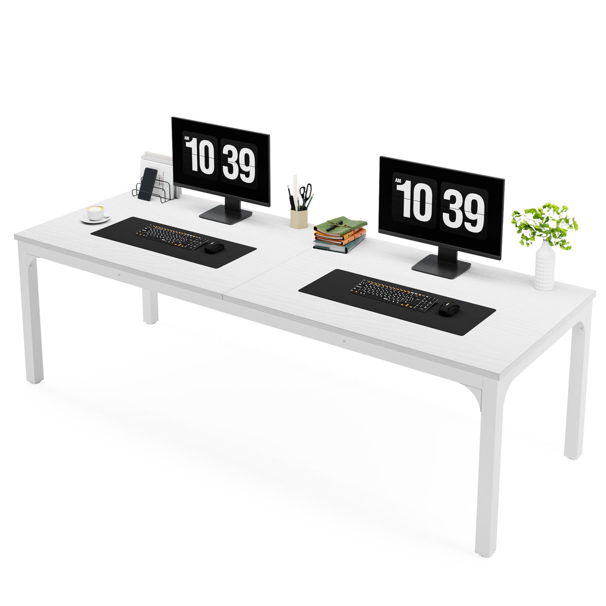 Rectangle Executive Desk, 78.7" Computer Desk 6FT Conference Table