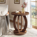 24-inch round farmhouse nightstand