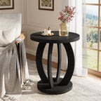 24-inch round farmhouse nightstand