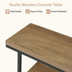39.4" Console Table, 4-Tier Industrial Sofa Table for Entryway