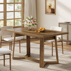 47-Inch Wood Dining Table with 250 lb Capacity, Farmhouse Rectangle Table for Kitchen