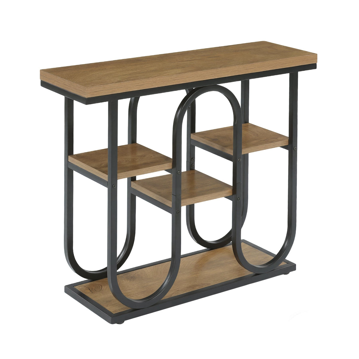 39.4" Console Table, 4-Tier Industrial Sofa Table for Entryway