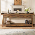 70.9 Inch Extra Long Console Table with 3 Drawers, 2-Tier Sofa Table for Living Room