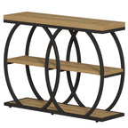 41.3" Industrial Console Table with 3-Tier Storage, Entryway Table for Living Room Hallway Foyer