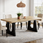70.9-Inch Rectangular Dining Table with Thick MDF Top, Farmhouse Kitchen Table for Dining Room