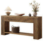 70.9-Inch Console Table, Farmhouse Fluted Sofa Table for Entryway and Living Room