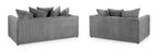Harley Jumbo Sofa 3+2 Set Grey