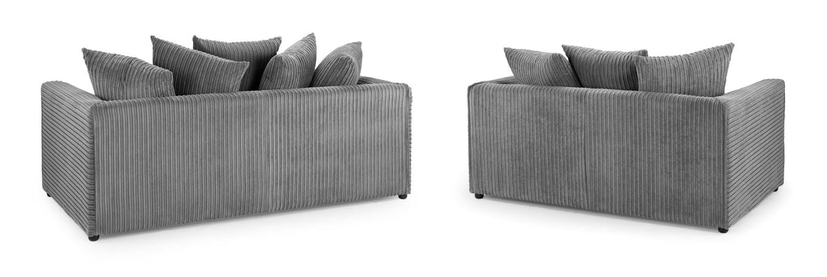 Harley Jumbo Sofa 3+2 Set Grey