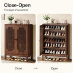 20 Pairs Shoe Cabinet, 6 - Tier Shoe Storage Organizer with Adjustable Shelves