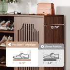 20 Pairs Shoe Cabinet, 6 - Tier Shoe Storage Organizer with Adjustable Shelves