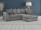 Harley Jumbo Sofa Right Hand Facing Corner Grey