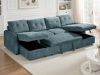 Moscow Sofa Bed U Shape Corner Blue