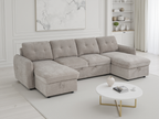 Moscow Sofa Bed U Shape Corner Beige