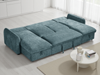 Moscow Sofa Bed U Shape Corner Blue