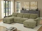 Hudson Sofa Bed U Shape Corner Green