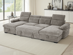 Hudson Sofa Bed U Shape Corner Grey