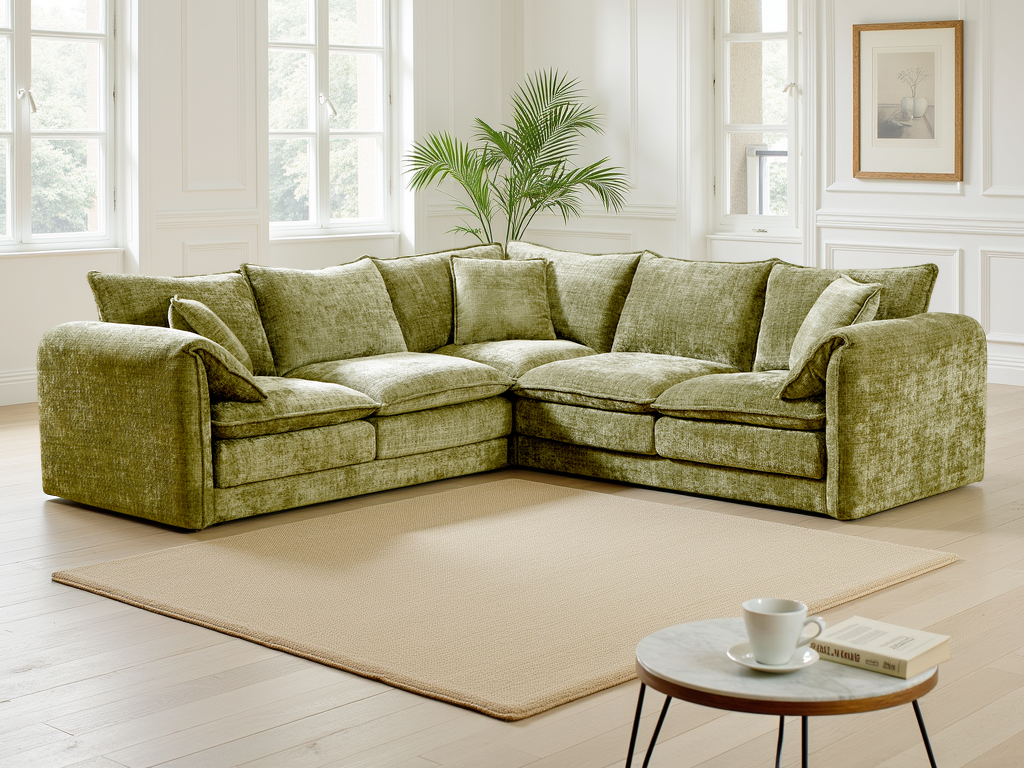 Solaya Sofa Large Corner Olive
