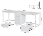 78.7-Inch 2 Person Computer Desk with 3 Drawers, Extra Long Double Desk for Home Office
