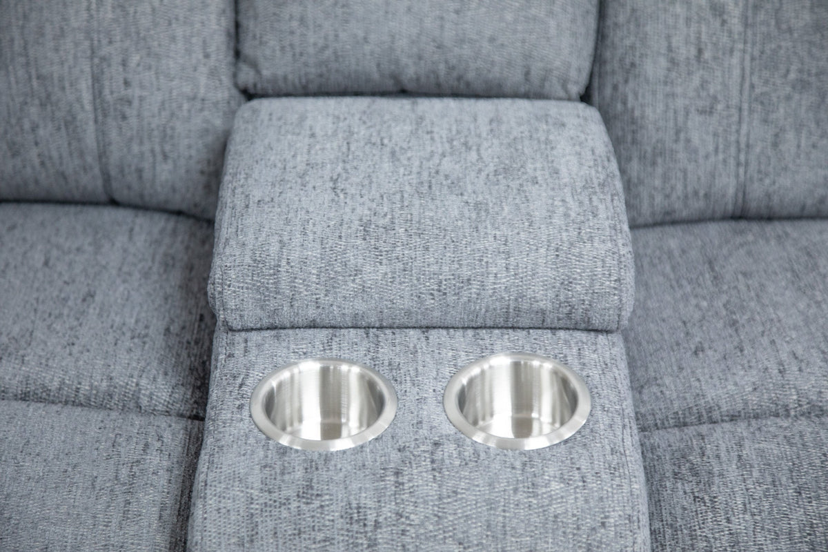 Owen Electric Recliner Sofa Large Corner Grey