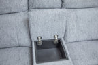 Owen Electric Recliner Sofa Large Corner Grey