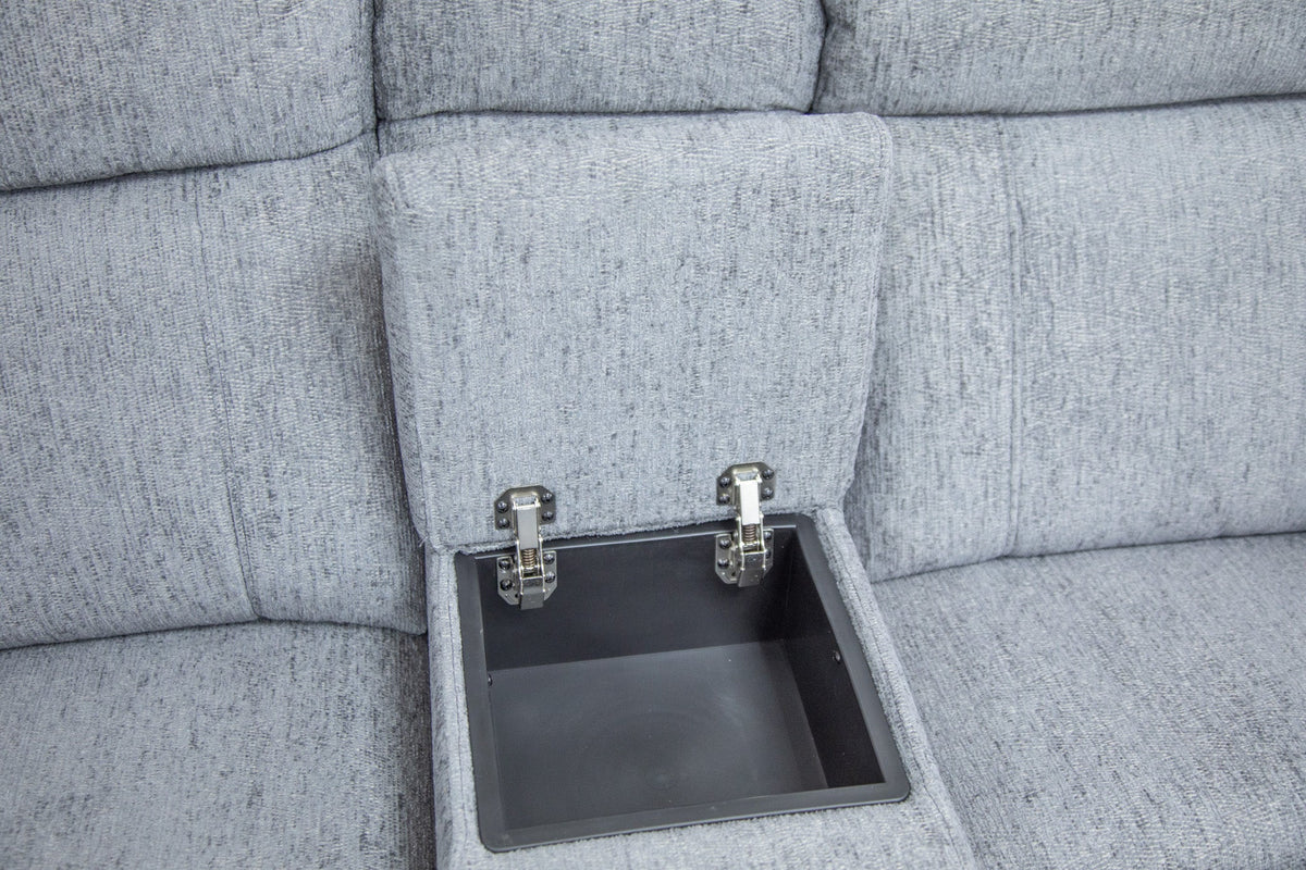 Owen Electric Recliner Sofa Large Corner Grey