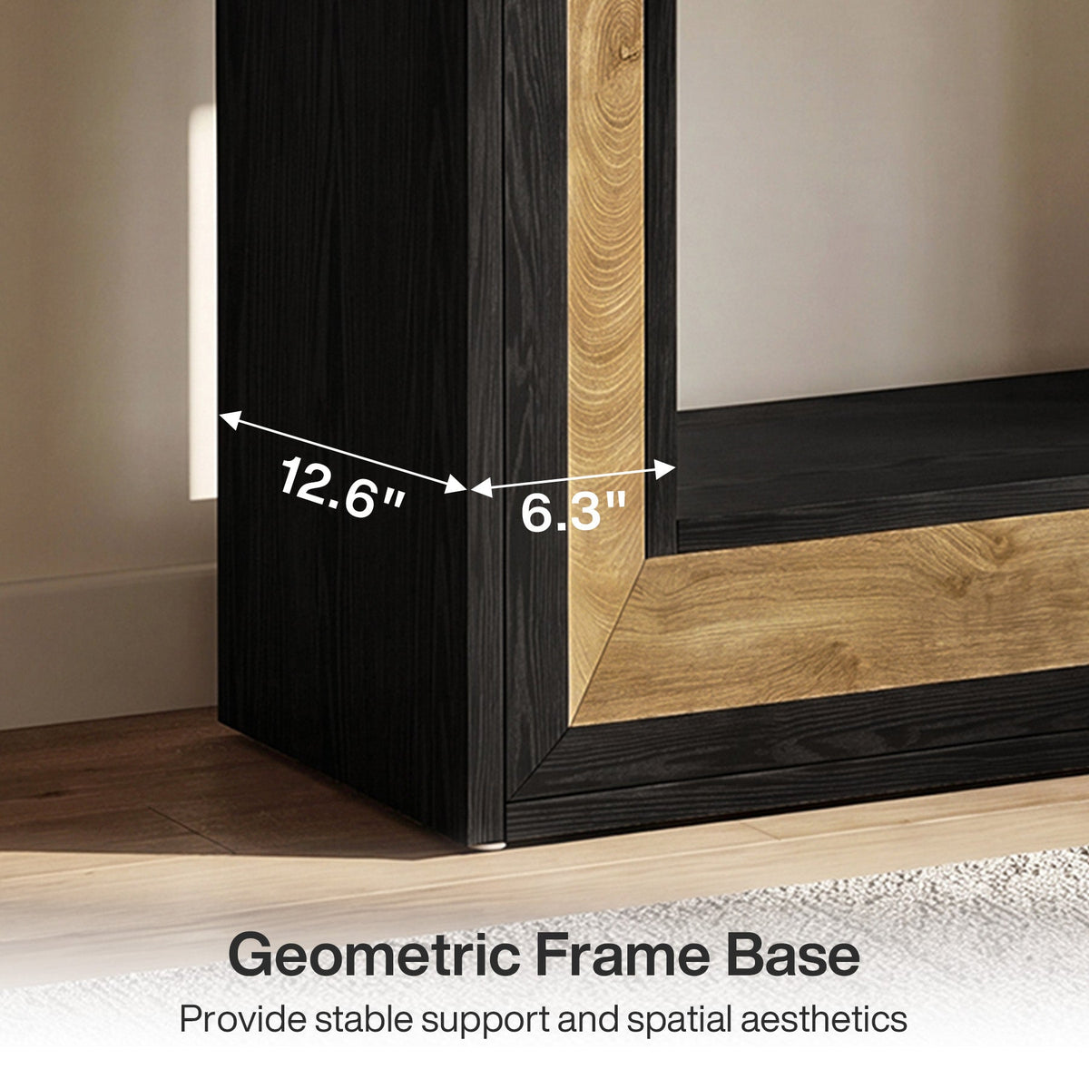63-Inch Narrow Console Table with 2-Tier Storage, Farmhouse Sofa Table for Entryway