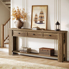 70.9-Inch Console Table with 3 Drawers, Narrow Farmhouse Sofa Table for Hallway