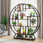 Plant Stand, 63" Round Flower Pot Plant Rack with 8 Shelves