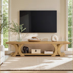 70.87-Inch Extra Long TV Stand with Open Shelf, Farmhouse Media Console for Living Room