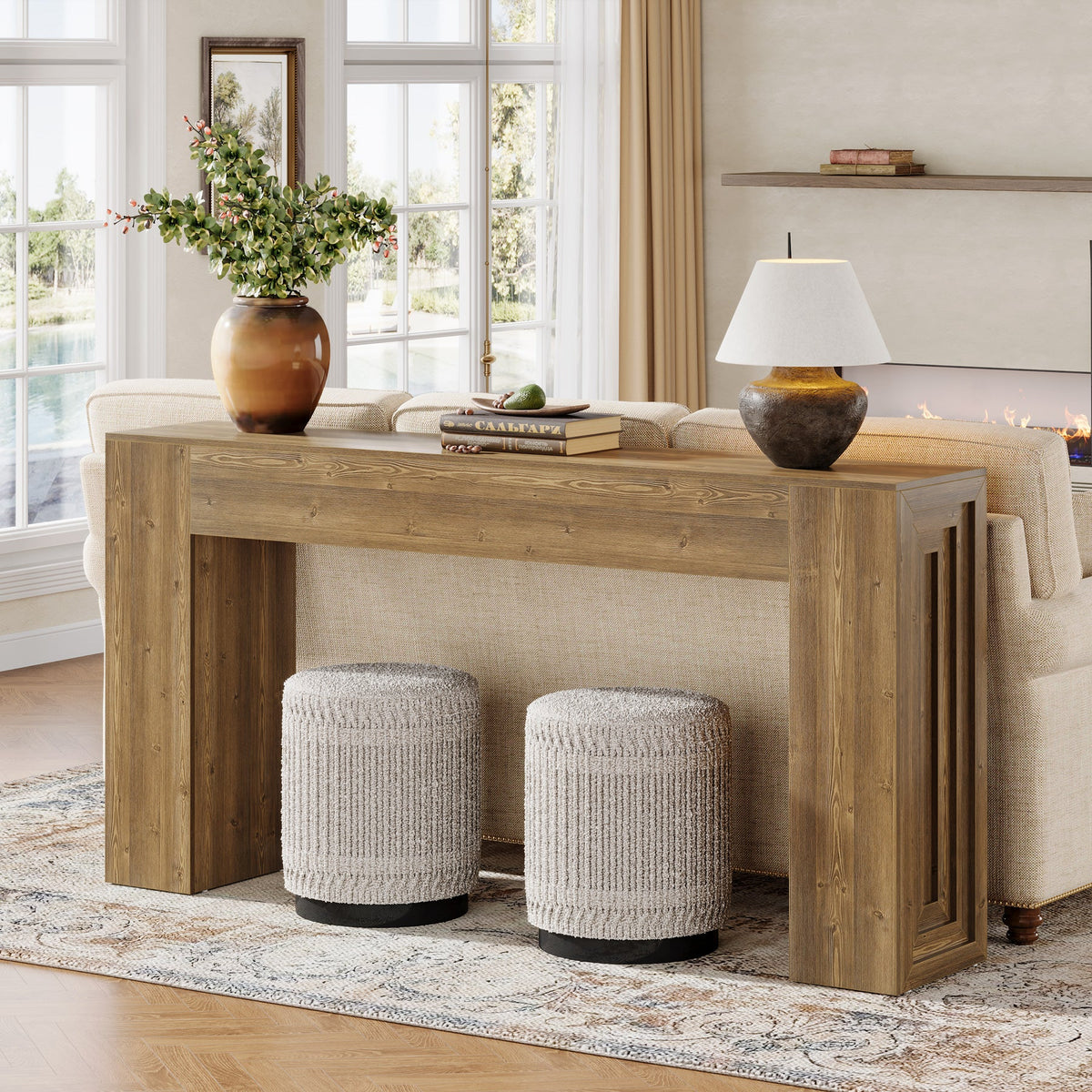 63-inch farmhouse console table