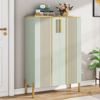Shoe Cabinet , 6-Tier Shoe Storage Organizer with Adjustable Shelves & Doors