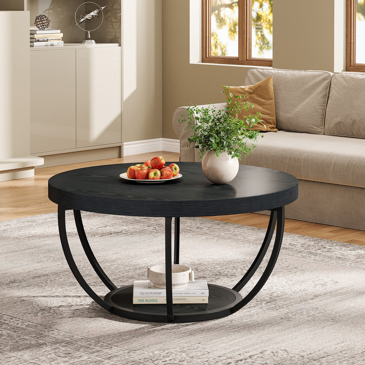 31.7-inch round coffee table