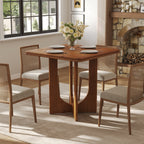 31.5-Inch Square Dining Table, Solid Wood Small Kitchen Table for 2-4 People in Dining Room Small Spaces