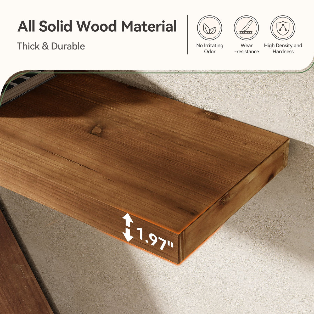 57-Inch Curved Console Table, Solid Wood Sofa Table for Hallway