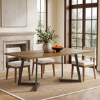 62.2-Inch Rectangular Dining Table for 6 with Metal Legs, Farmhouse Kitchen Table for Dining Room and Small Spaces (Only Table)
