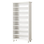 69-Inch Tall Shoe Storage Cabinet with LED Lighting and Solid Wood Legs, 28-Inch Wide 30-Pair Shoe Rack Organizer