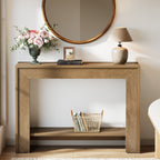 41.3-Inch Farmhouse Console Table with 2-Tier Open Storage, Narrow Entryway Sofa Table for Living Room Hallway and Foyer