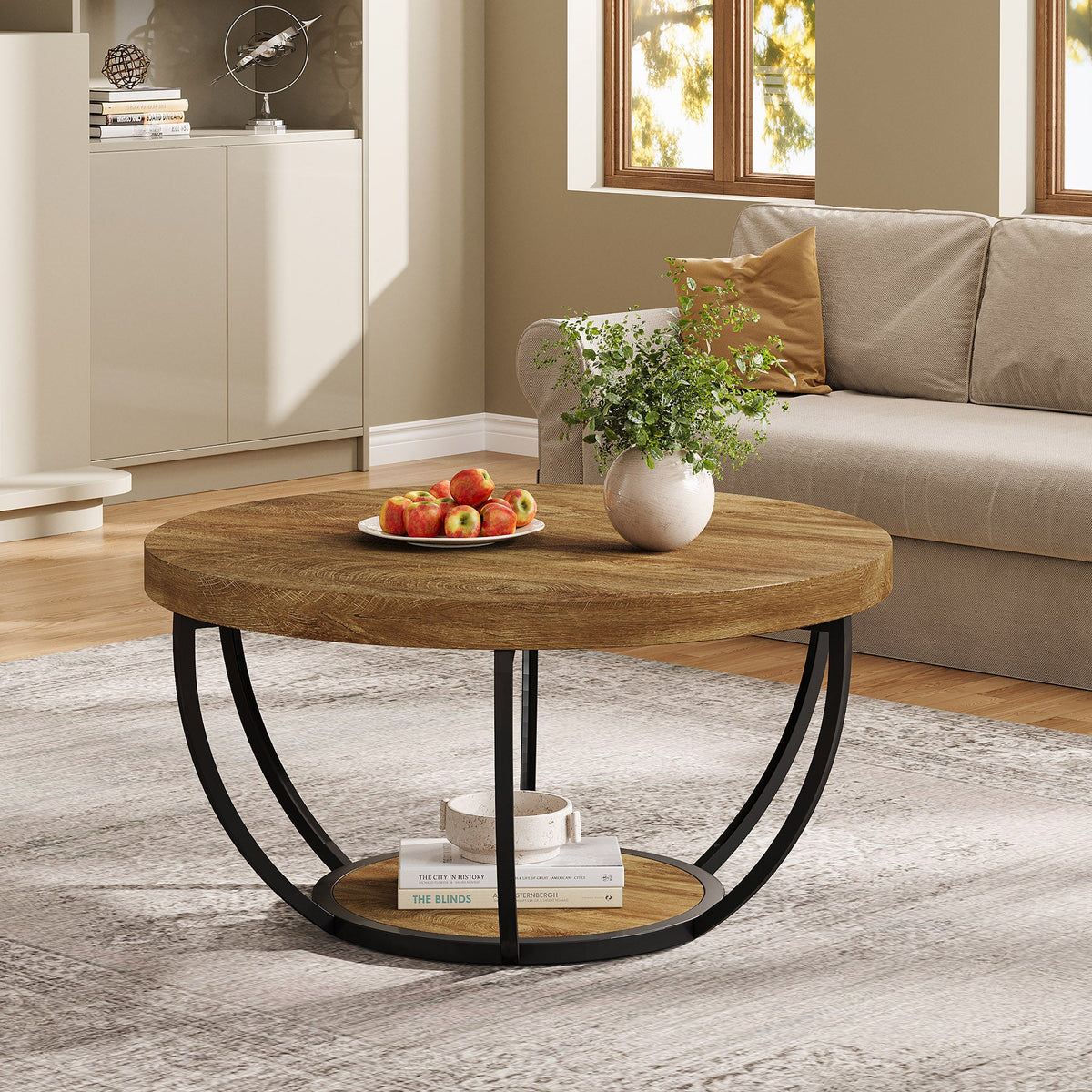 31.7-inch round coffee table