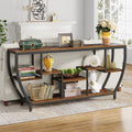 70.9" Sofa Table with Shelves, Console Table for Living Room