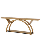 70.87-Inch Rustic Console Table with Storage Shelf, Narrow Sofa Table for Entryway and Hallway