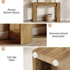 41.3-Inch Wood Console Table for Entryway, Modern Sofa Table with Double Wooden Base