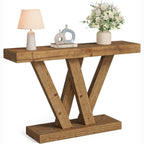 47" Solid Wood Console Table, Narrow Vintage Sofa Table for Entryway, Hallway & Living Room