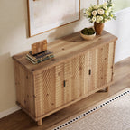 47.6-Inch Farmhouse Sideboard Cabinet with 3 Doors, Solid Wood Buffet Cabinet for Kitchen