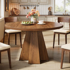 47-Inch Round Dining Table, Sturdy Base with Thickened Top for Kitchen and Dining Room