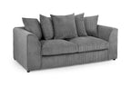 Harley Jumbo Sofa 3 Seater Grey