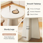 31.5" Dining Table, Round Kitchen Dinner Table