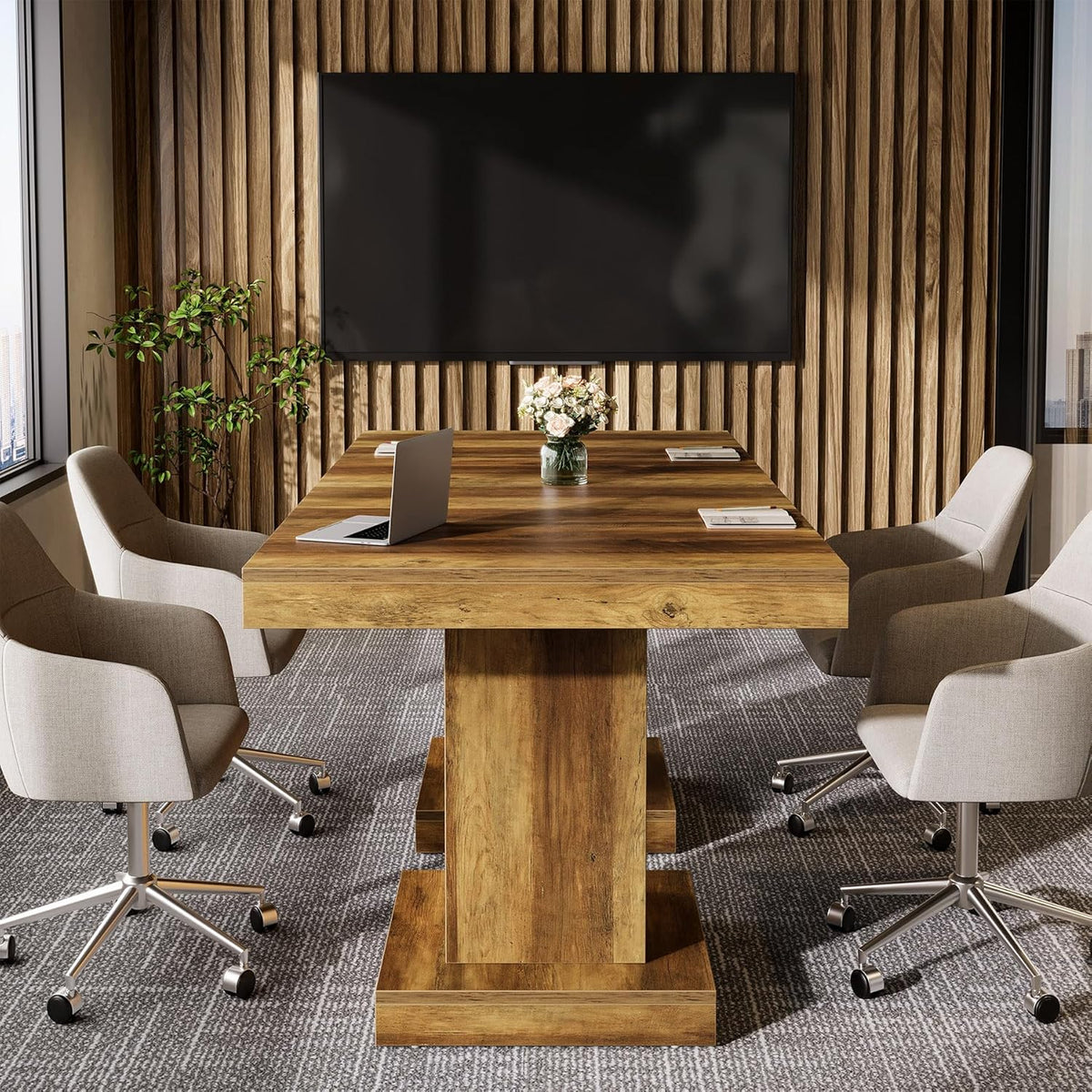 31.5-inch square conference table