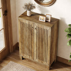 43.3-Inch Shoe Cabinet with 5-Tier Storage, Wooden Entryway Organizer for Up to 24 Pairs