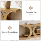 70.87-Inch Extra Long TV Stand with Open Shelf, Farmhouse Media Console for Living Room